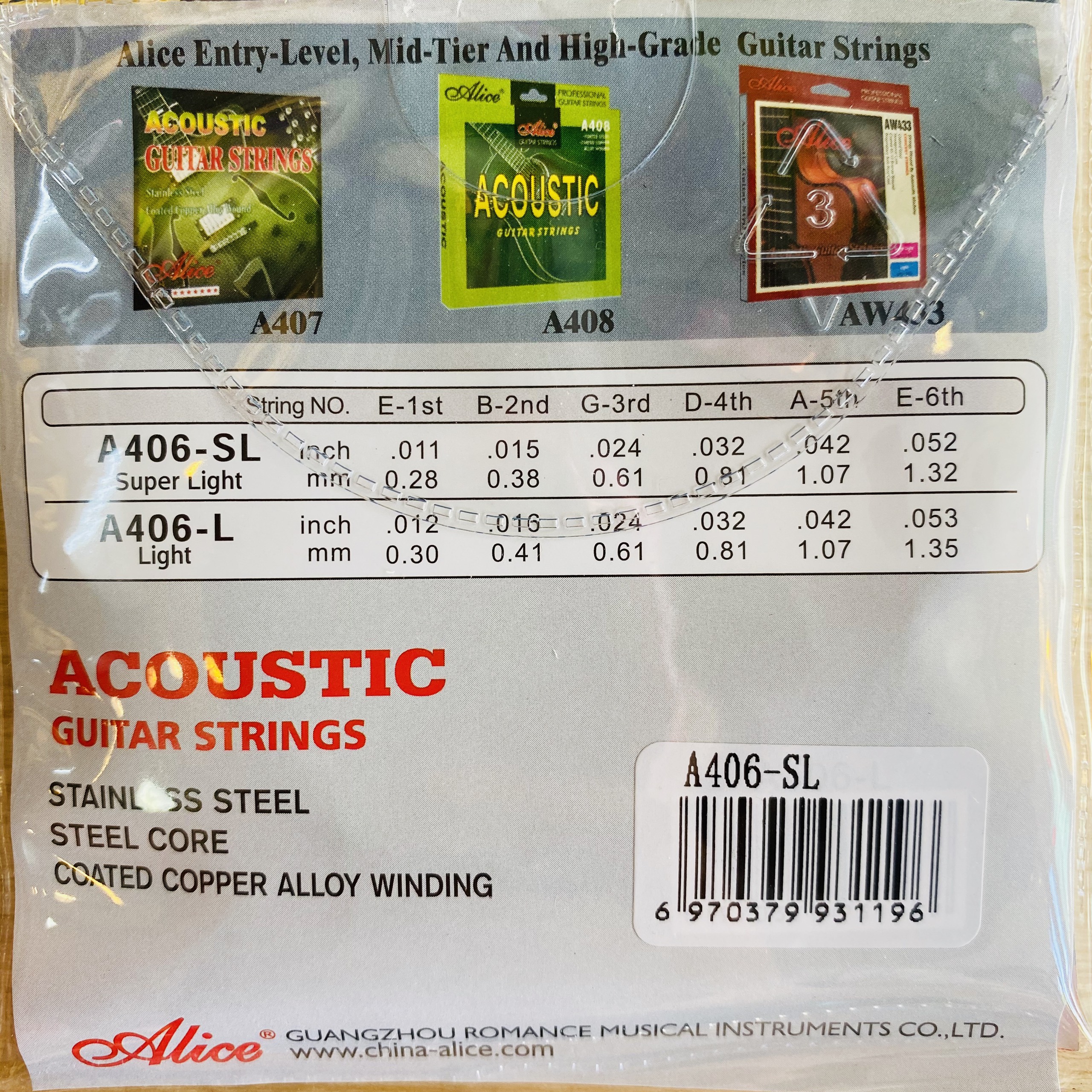 Dây đàn acoustic guitar Alice A406 Dây đàn acoustic guitar Alice A406