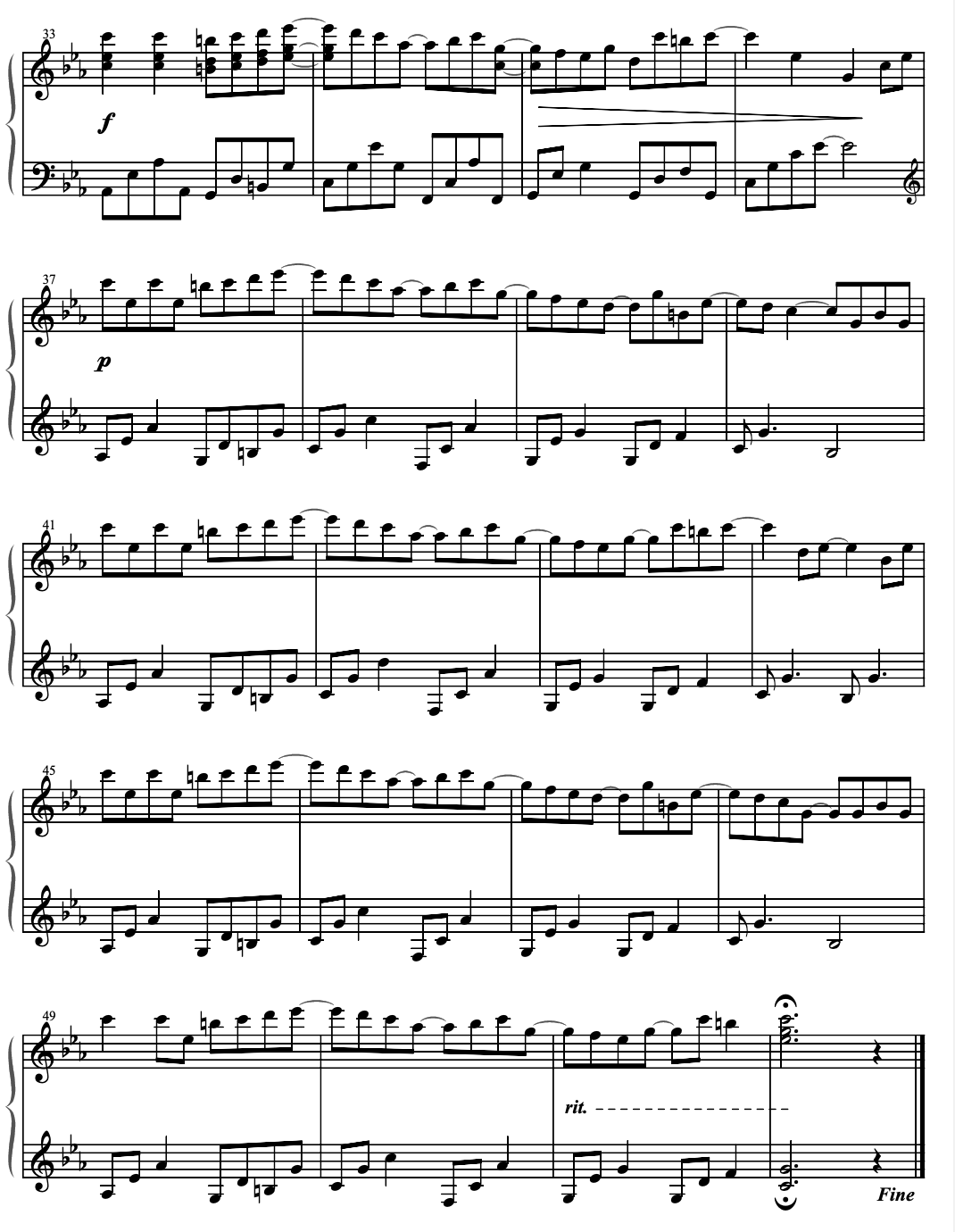 Sheet piano When The Love Falls Yiruma 1