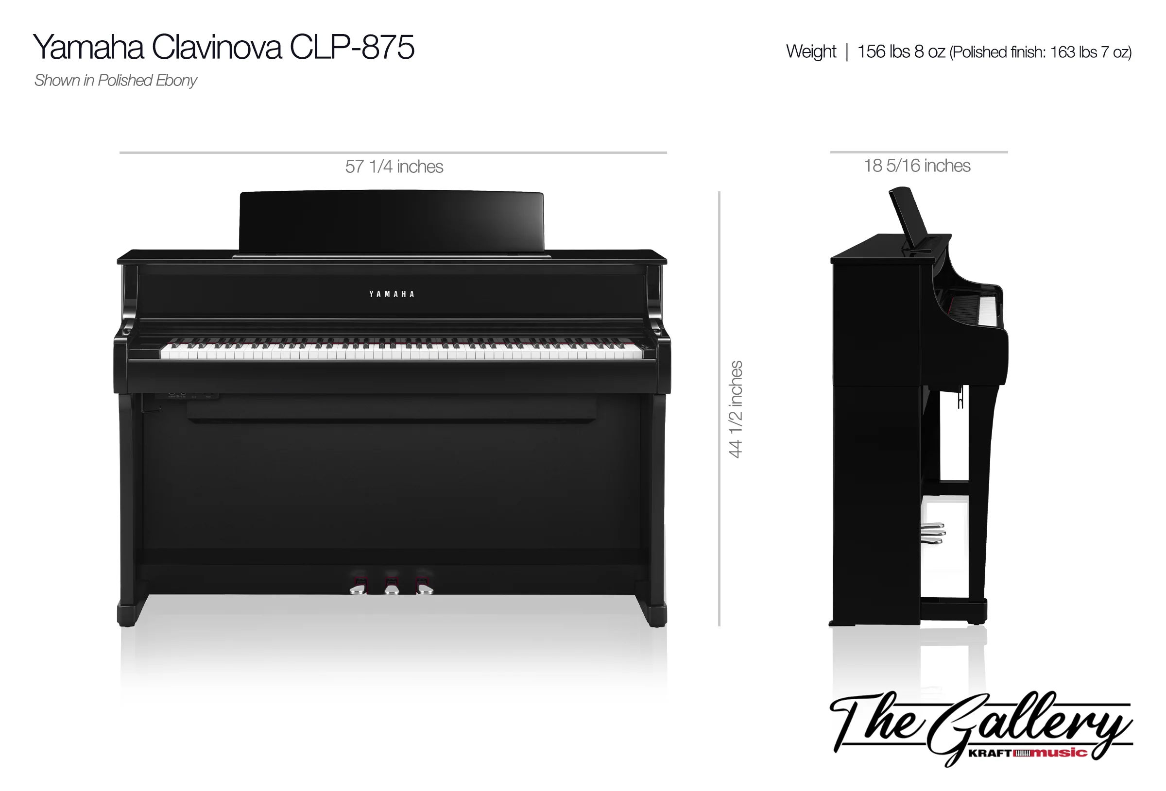 Piano điện Yamaha CLP-875 1